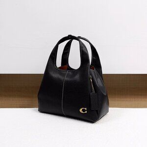 Coach LANA 23 Black Leather Top shoulder Bag